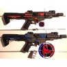King Arms - Carabine PDW9 SBR SD BB Edition limitée - AEG - Noir et bleu (1.2 Joule)